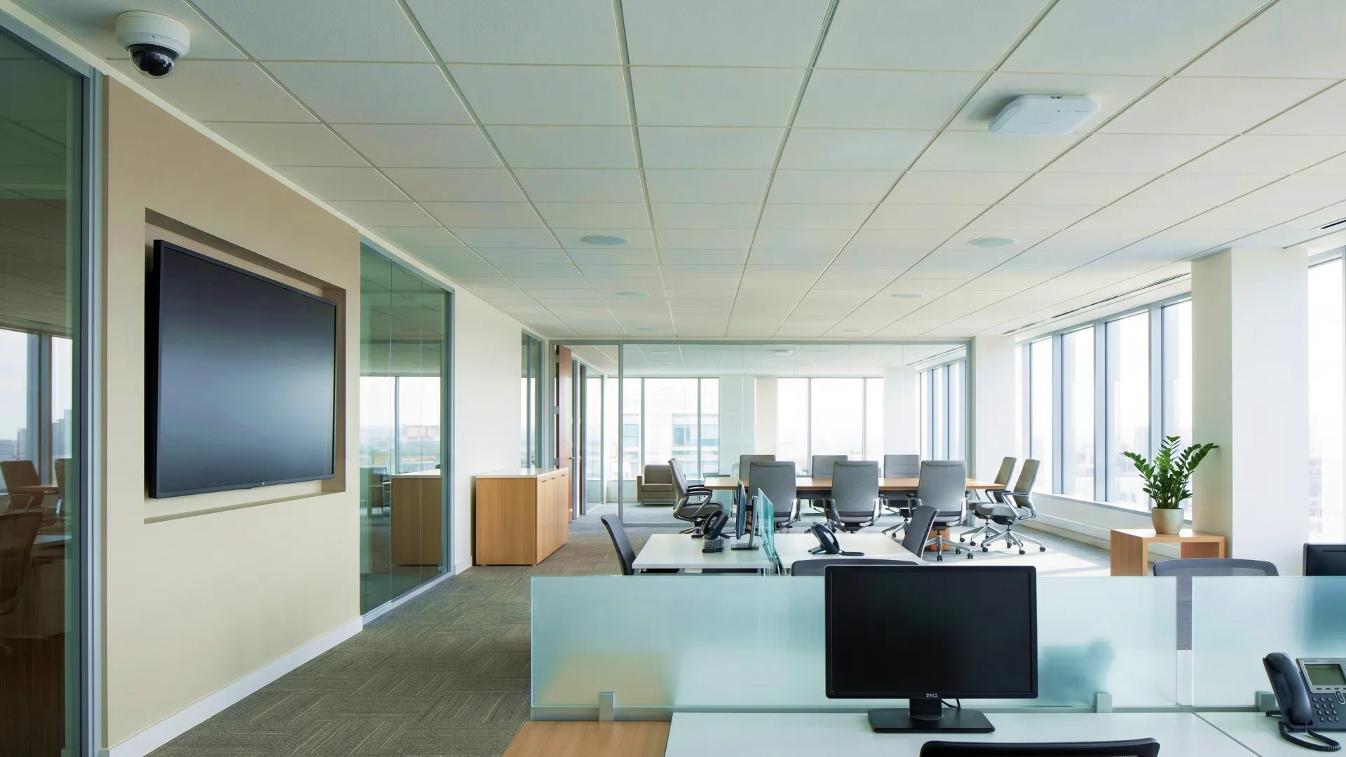 Modern office technology setup